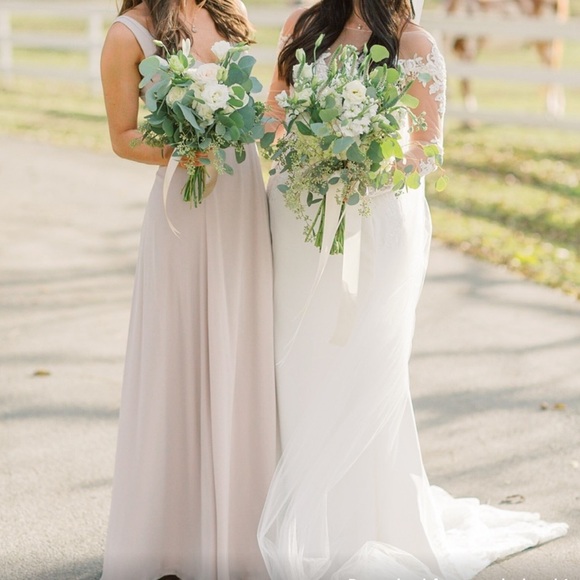 Show Me Your MuMu Jenn Maxi Dress Show Me the Ring Crisp XS NWT Bridesmaid Gown - Picture 6 of 11